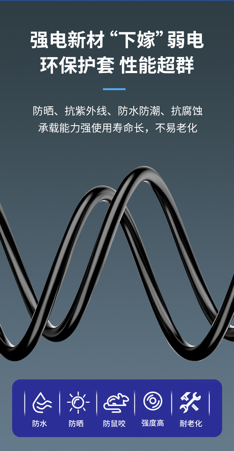 安普室外六類鎧甲屏蔽網(wǎng)線防老鼠咬可地埋鎧裝防水防曬戶外網(wǎng)絡線
